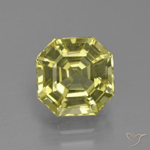 4.10ct Натуральный Средний желтый Апатиты, Изумрудная огранка, VVS-VS