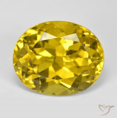 14.76ct Натуральный Дижонский желтый Апатиты, Овал, Чистота VS