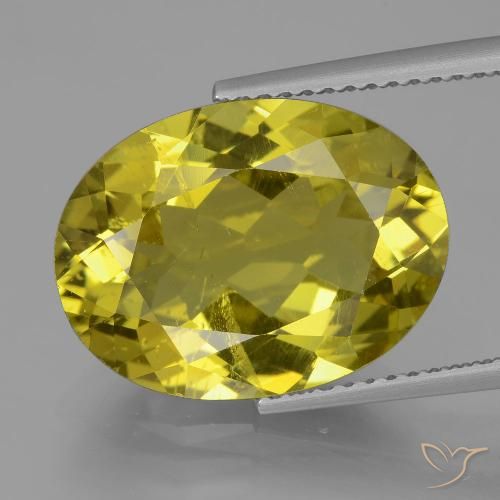 8.52ct Натуральный Темно-желтый Апатиты, Овал, VS-SI