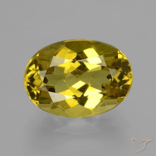6.93ct Натуральный Темно-желтый Апатиты, Овал, Чистота VS