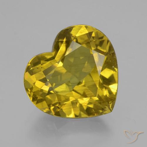 8.82ct Натуральный Дижонский желтый Апатиты, Сердце, Чистота VS