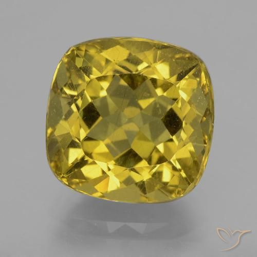 10.14ct Натуральный Дижонский желтый Апатиты, Подушка, Чистота VS