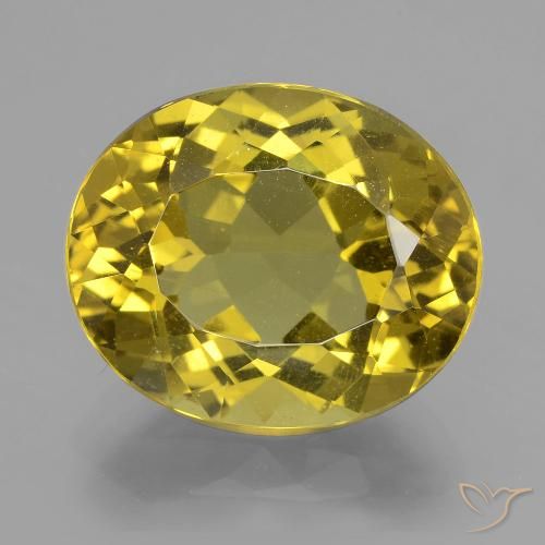 10.86ct Натуральный Дижонский желтый Апатиты, Овал, Чистота VS