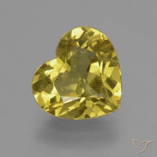 3.93ct Натуральный Средний желтый Апатиты, Сердце, Чистота VS