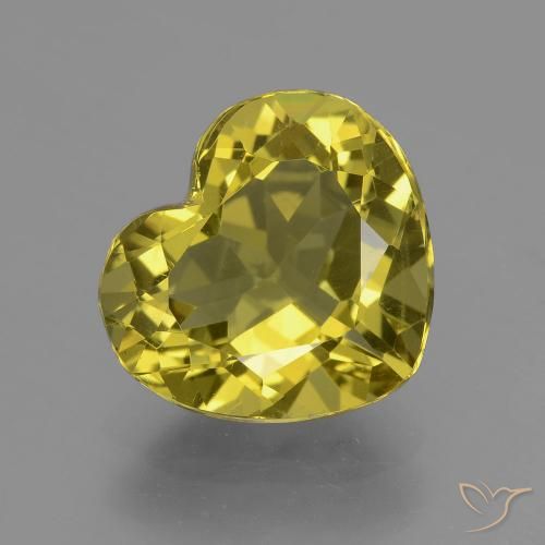 4.99ct Натуральный Темно-желтый Апатиты, Сердце, VVS-VS