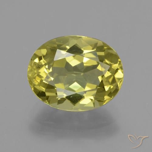4.44ct Натуральный Средний желтый Апатиты, Овал, Чистота VS