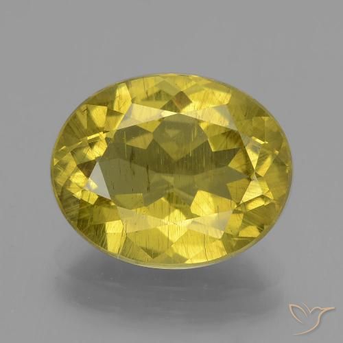 5.50ct Натуральный Желтоватое золото Апатиты, Овал, VS-SI