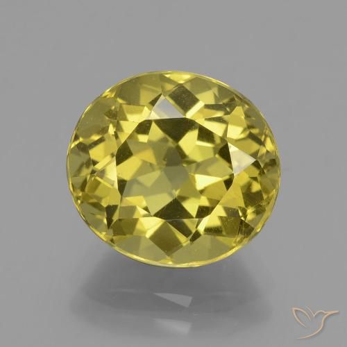 5.33ct Натуральный Темно-желтый Апатиты, Овал, Чистота VS