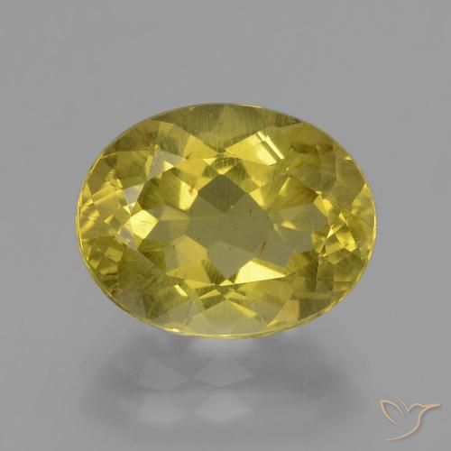 4.73ct Натуральный Средний желтый Апатиты, Овал, Чистота VS
