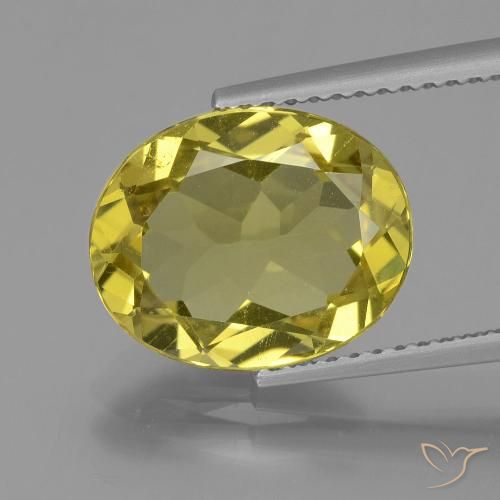 4.14ct Натуральный Темно-желтый Апатиты, Овал, Чистота VS