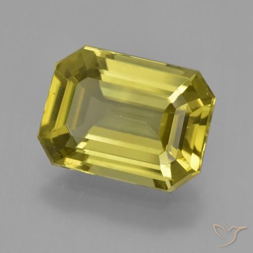 6.37ct Натуральный Ананас желтый Апатиты, Изумрудная огранка, Чистота VS