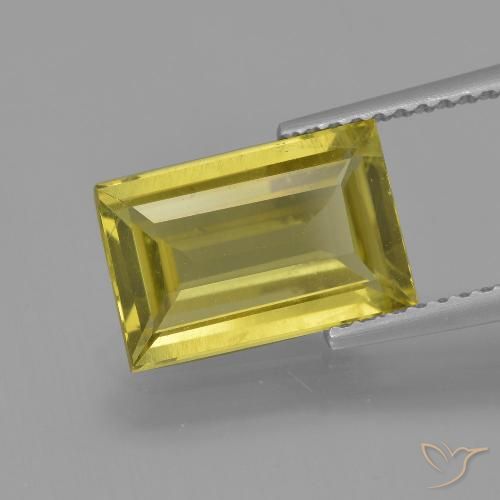 2.99ct Натуральный Средне-светло-желтый Апатиты, Огранка Багет, Чистота VS