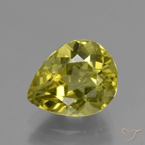 3.73ct Натуральный Землисто-желтый Апатиты, Форма груши, Чистота VS