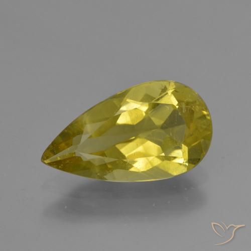3.30ct Натуральный Средний желтый Апатиты, Форма груши, VS-SI