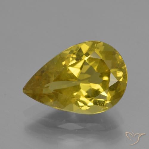 3.95ct Натуральный Осенний желтый Апатиты, Форма груши, Чистота VS