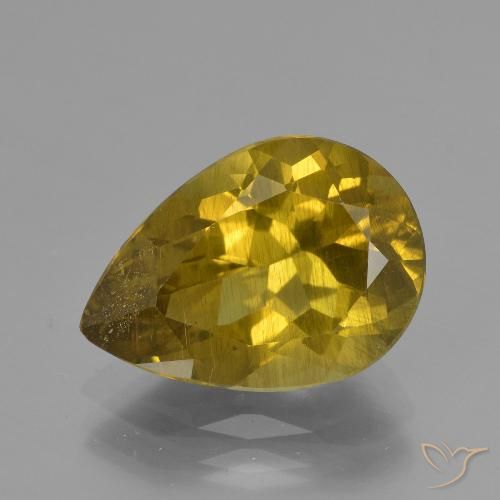 5.59ct Натуральный Желто-коричневый Апатиты, Форма груши, Чистота VS