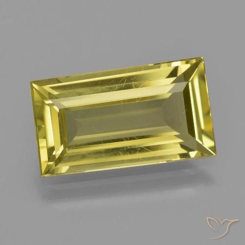 5.10ct Натуральный Темно-желтый Апатиты, Огранка Багет, Чистота VS