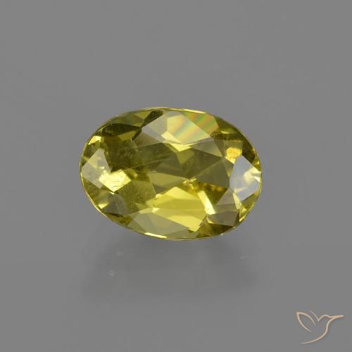 1.91ct Натуральный Светло-желтый Апатиты, Овал, VS-SI