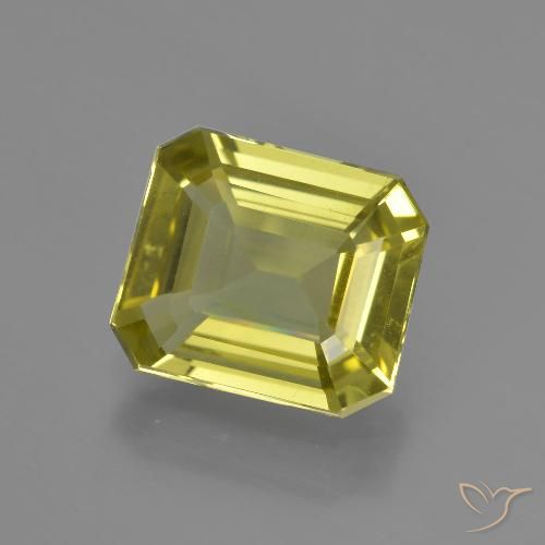 3.23ct Натуральный Светло-желтый Апатиты, Изумрудная огранка, Чистота VS