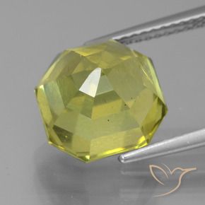 6.95 карата, натуральный Лимонно-желтый Апатиты, Октагон / Изумрудная Огранка, Чистота VS