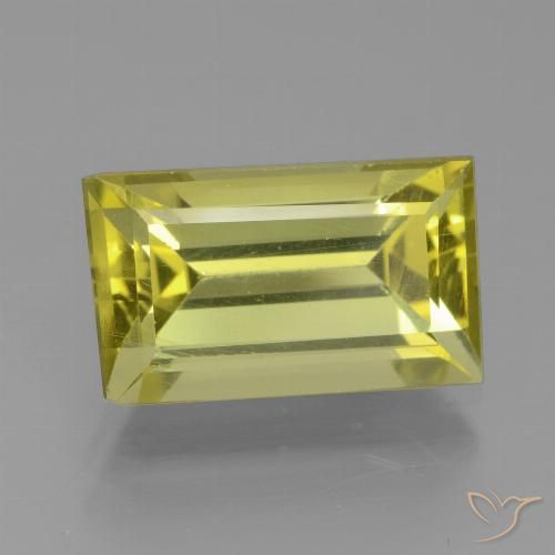 4.94ct Натуральный Светло-желтый Апатиты, Огранка Багет, Чистота VS