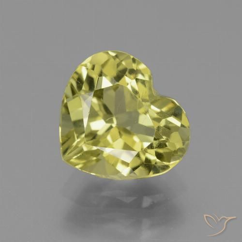2.18ct Натуральный Светло-желтый кукурузный Апатиты, Сердце, Чистота VS
