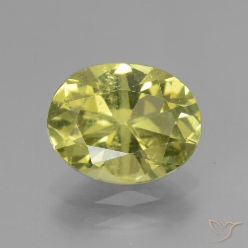 2.37ct Натуральный Зеленовато-желтый Апатиты, Овал, Чистота VS