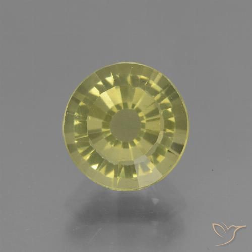 2.14ct Натуральный Средне-светло-желтый Апатиты, Круглый, VVS-VS