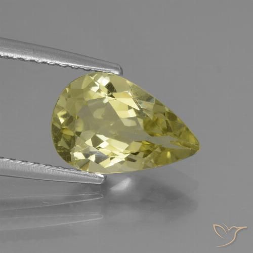 1.95ct Натуральный Бледно-кремово-желтый Апатиты, Форма груши, Чистота VS