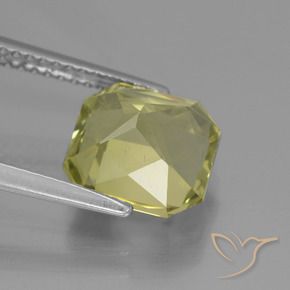 3.67 карата, натуральный Зеленовато-желтый Апатиты, Октагон / Изумрудная Огранка, Чистота VS