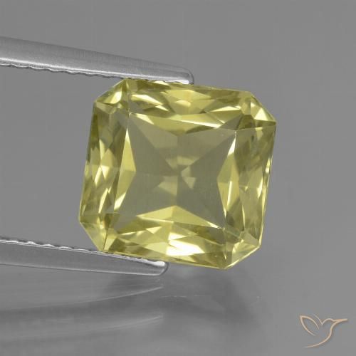 3.73ct Натуральный Зеленовато-желтый Апатиты, Изумрудная огранка, VVS-VS