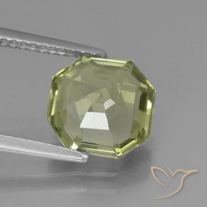3.16 карата, натуральный Желтовато-зеленый Апатиты, Октагон / Изумрудная Огранка, Чистота VS
