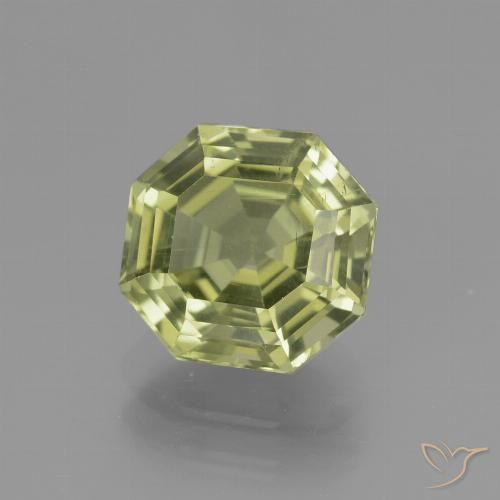 3.31ct Натуральный Желто-зеленый Апатиты, Изумрудная огранка, Чистота VS