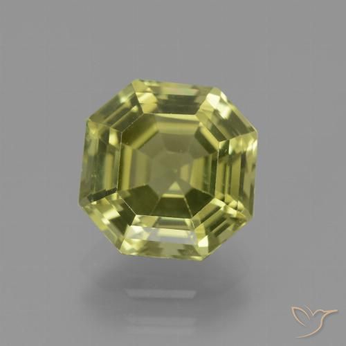3.21ct Натуральный Желто-зеленый Апатиты, Изумрудная огранка, VVS-VS