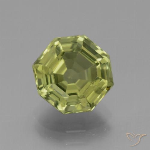 3.36ct Натуральный Желто-зеленый Апатиты, Изумрудная огранка, Чистота VS