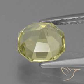 1.63 карата, натуральный Лимонно-желтый Апатиты, Октагон / Изумрудная Огранка, Чистота VS