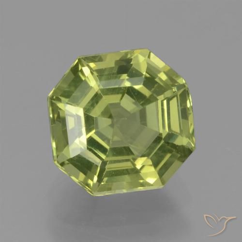2.23ct Натуральный Лимонно-желтый Апатиты, Изумрудная огранка, Чистота VS