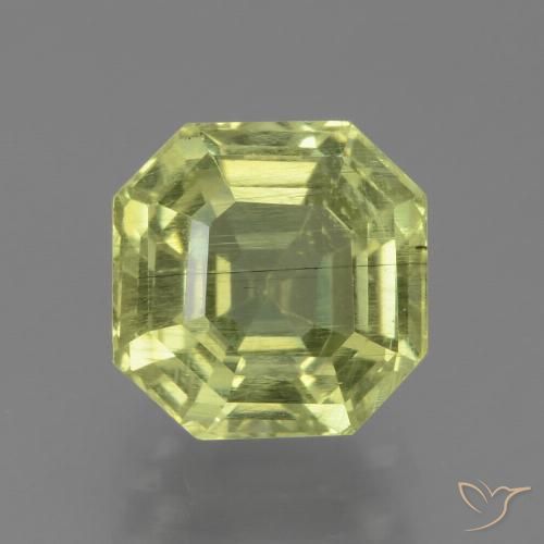 2.24ct Натуральный Светло-желтый Апатиты, Изумрудная огранка, VS-SI