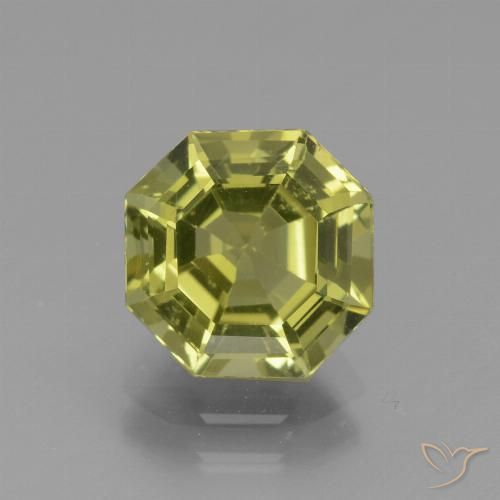 3.00ct Натуральный Зелено-желтый Апатиты, Изумрудная огранка, Чистота VS