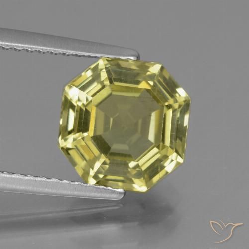 3.33ct Натуральный Средний желтый Апатиты, Изумрудная огранка, Чистота VS