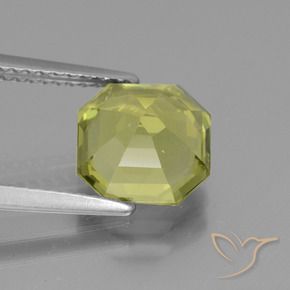 2.68 карата, натуральный Зелено-желтый Апатиты, Октагон / Изумрудная Огранка, VVS-VS