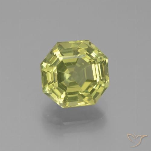 2.54ct Натуральный Зелено-желтый Апатиты, Изумрудная огранка, Чистота VS