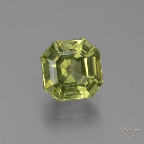 2.66ct Натуральный Оливковый Зеленый Апатиты, Изумрудная огранка, Чистота VS