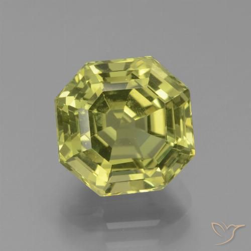 4.64ct Натуральный Средний желтый Апатиты, Изумрудная огранка, Чистота VS