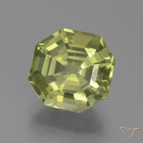 4.58ct Натуральный Желто-зеленый Апатиты, Изумрудная огранка, Чистота VS