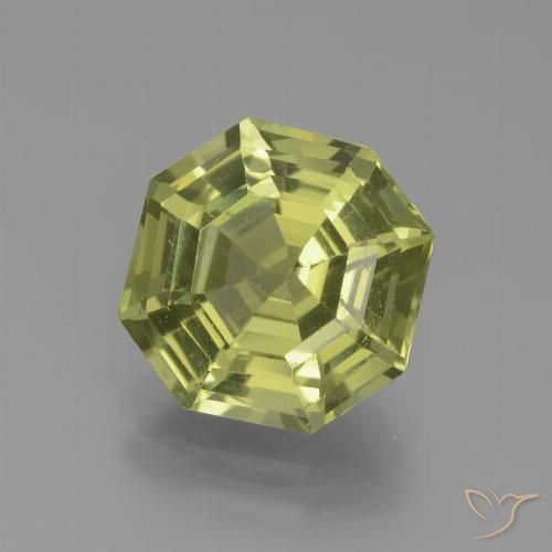 3.85ct Натуральный Зелено-желтый Апатиты, Изумрудная огранка, VVS-VS