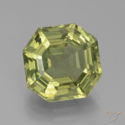 6.27ct Натуральный Желтовато-зеленый Апатиты, Изумрудная огранка, VVS-VS
