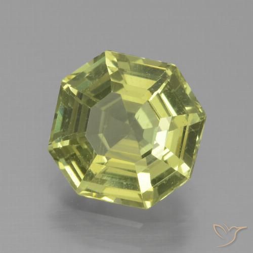 2.13ct Натуральный Зелено-желтый Апатиты, Изумрудная огранка, Чистота VS