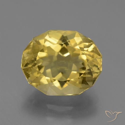 5.24ct Натуральный Светло-желтый Апатиты, Овал, VVS-VS