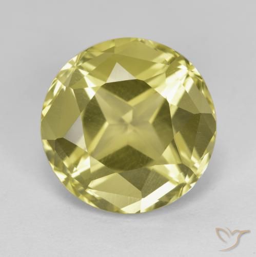 6.71ct Натуральный Палевый Апатиты, Круглый, VVS-VS